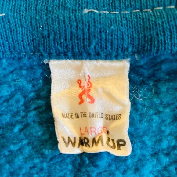 Vintage 1970s Teal Track Jacket - Picture 4 of 8